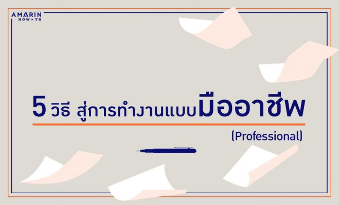วิธีทำงานแบบ มืออาชีพ